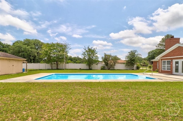 101 Coldbrook Cir, Rincon, GA 31326 - view of swimming pool with a patio and french doors