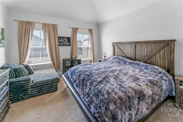 402 Abode Ave, Hinesville, GA 31313 - carpeted bedroom featuring vaulted ceiling