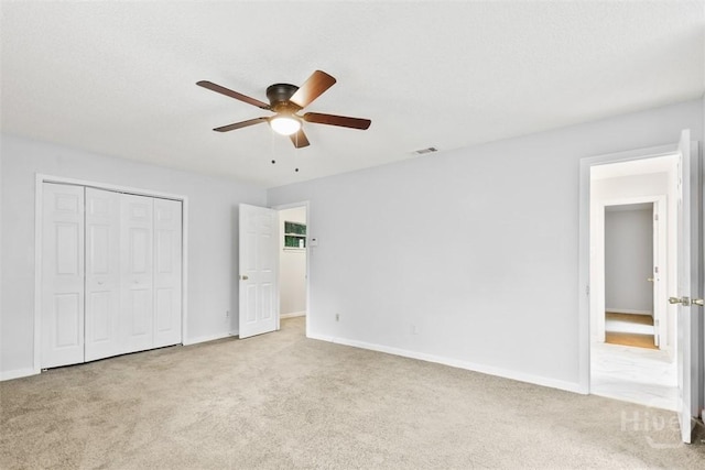 17 Walthour Cv, Savannah, GA 31410 - unfurnished bedroom featuring carpet, baseboards, a closet, and ceiling fan