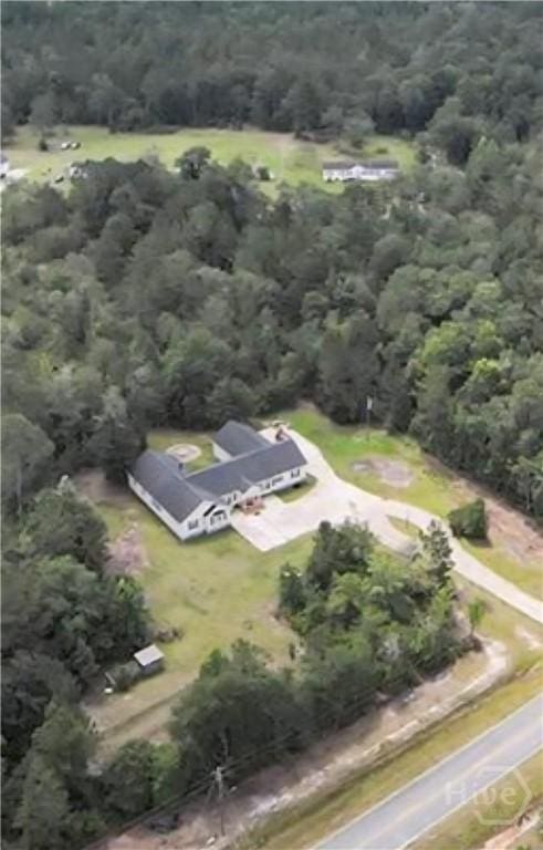 550 Brogdon Rd, Guyton, GA 31312 - aerial view of property's location with a heavily wooded area