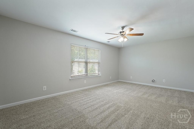 10 Brown Thrasher Ct, Port Wentworth, GA 31407 - spare room with ceiling fan, baseboards, and carpet flooring