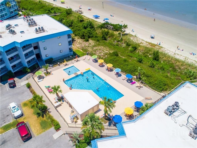 1217 Bay St Unit 105B, Tybee Island, GA 31328 - drone / aerial view of a pool area