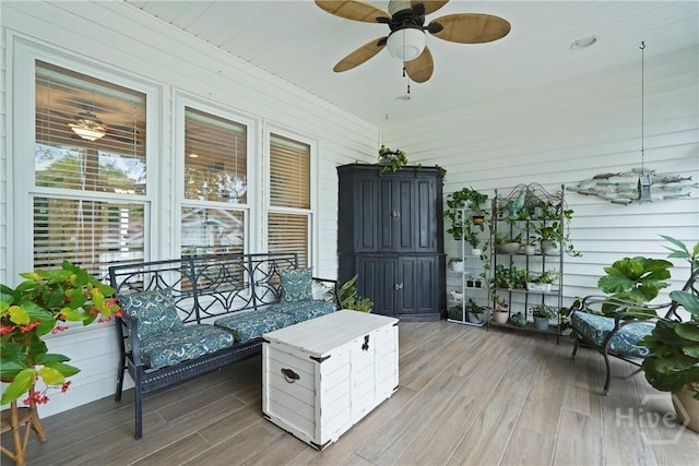 8813 Whitefield Ave, Savannah, GA 31406 - porch featuring ceiling fan