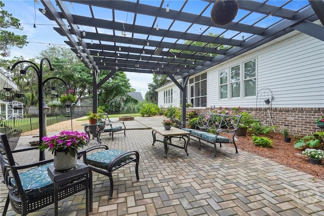 8813 Whitefield Ave, Savannah, GA 31406 - view of patio / terrace featuring a pergola