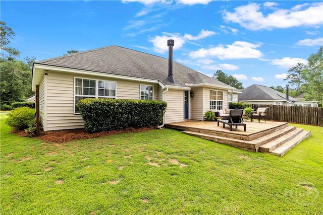 267 Jasper Ln, Rincon, GA 31326 - back of house featuring a deck and a shingled roof