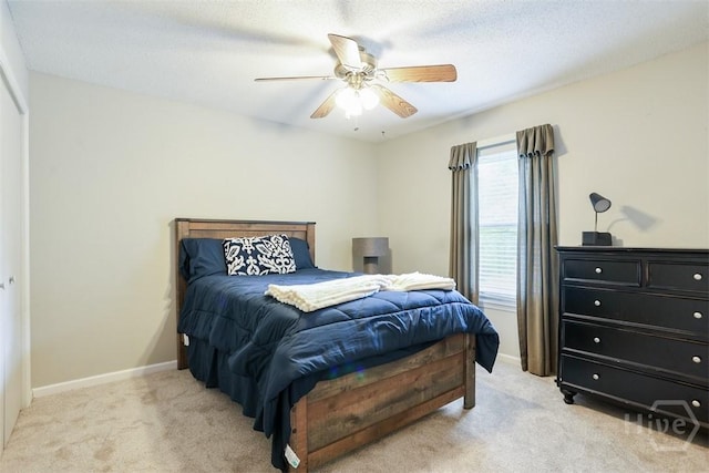15 Ramble Rd, Statesboro, GA 30458 - bedroom featuring light carpet, baseboards, and a ceiling fan