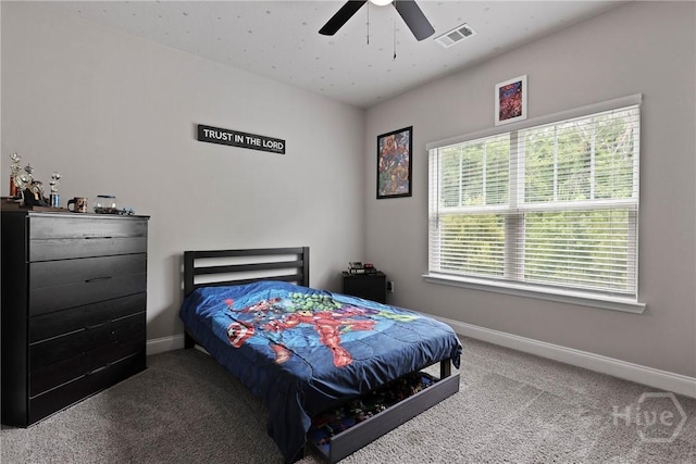108 Summer Station Dr, Guyton, GA 31312 - bedroom with carpet flooring, baseboards, and ceiling fan
