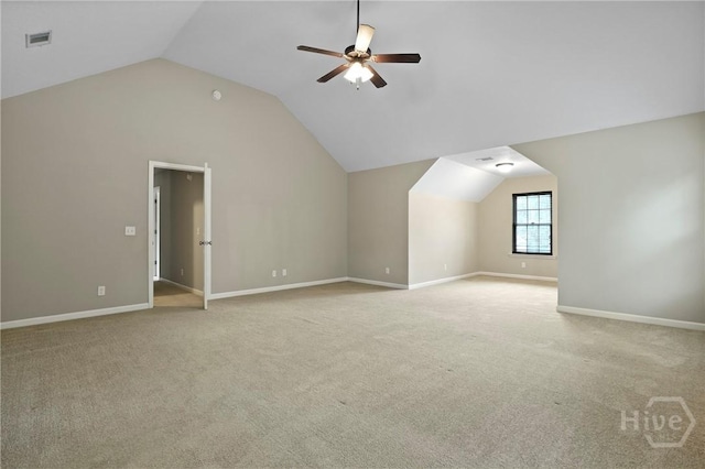 93 Veranda Trl, Midway, GA 31320 - bonus room with lofted ceiling, ceiling fan, carpet floors, and baseboards