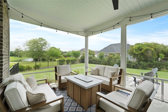 15 Reed Grass Ln, Savannah, GA 31405 - view of patio featuring an outdoor living space and a water view