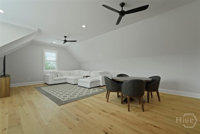 15 Reed Grass Ln, Savannah, GA 31405 - bonus room with ceiling fan, vaulted ceiling, light wood finished floors, baseboards, and recessed lighting