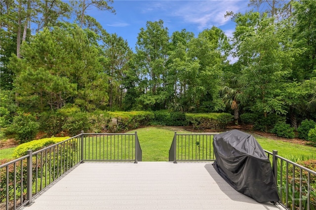 35 Wild Thistle Ln, Savannah, GA 31406 - wooden terrace featuring a lawn