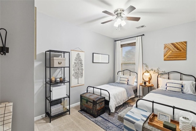 131 Tanzania Trl, Pooler, GA 31322 - carpeted bedroom with baseboards and ceiling fan