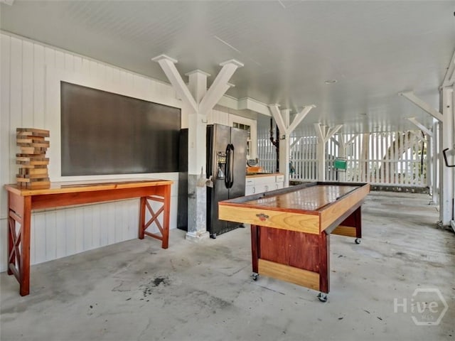 16 12th St, Tybee Island, GA 31328 - rec room with unfinished concrete flooring