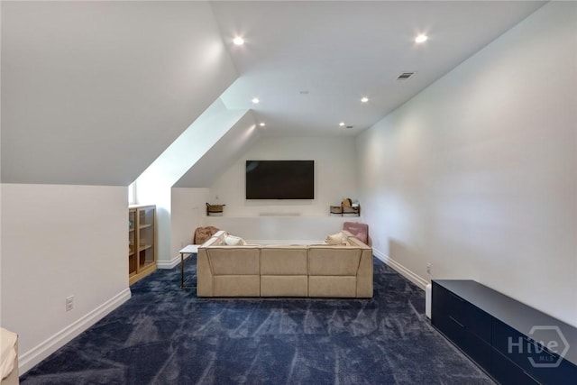 217 John Wesley Way, Savannah, GA 31404 - office area with carpet, recessed lighting, lofted ceiling, and baseboards