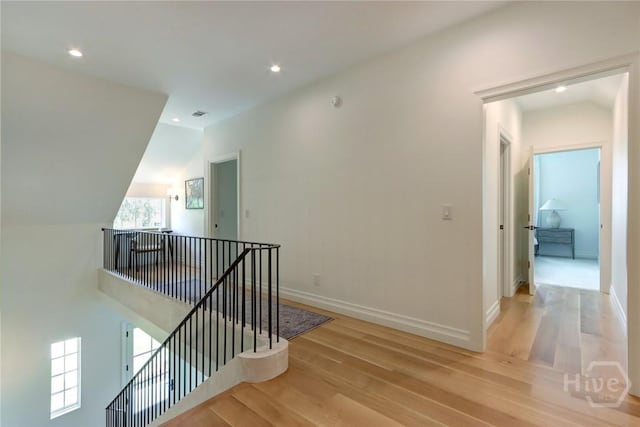 217 John Wesley Way, Savannah, GA 31404 - stairs featuring wood finished floors, recessed lighting, baseboards, and vaulted ceiling