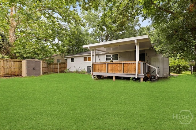 2030 E 42nd St, Savannah, GA 31404 - rear view of property featuring a deck and central AC