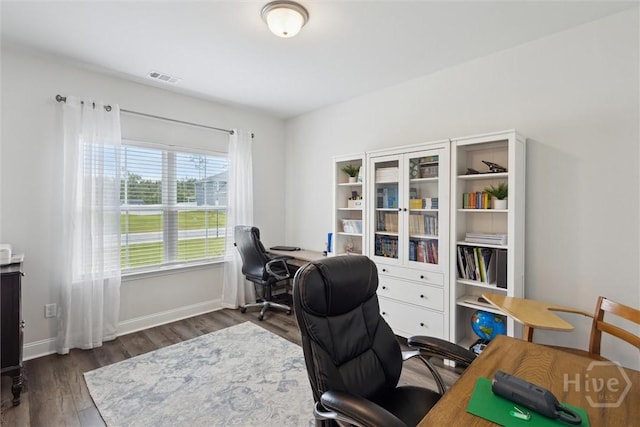 109 Finch Ln, Guyton, GA 31312 - office space with dark wood finished floors and baseboards