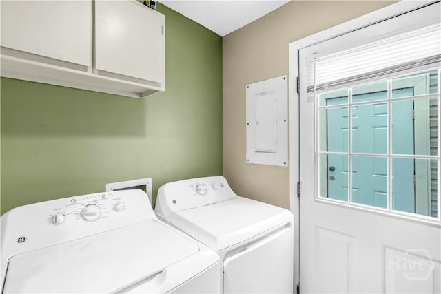 727 S Main St Unit 117, Hinesville, GA 31313 - washroom with cabinet space, separate washer and dryer, and electric panel