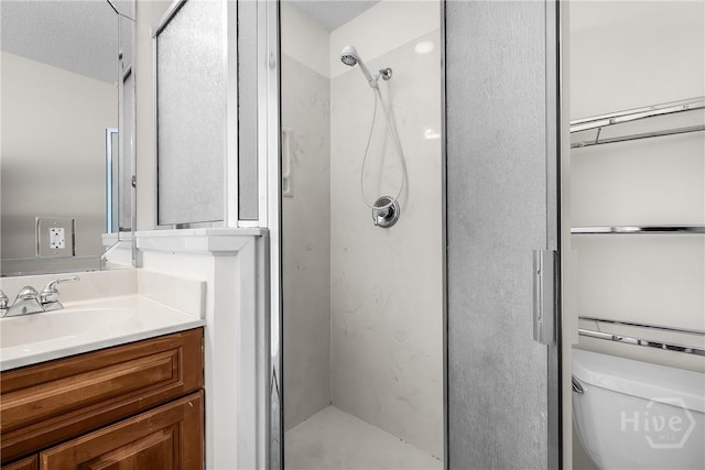 172 Jamestown Dr, Rincon, GA 31326 - bathroom with a shower stall, vanity, and toilet