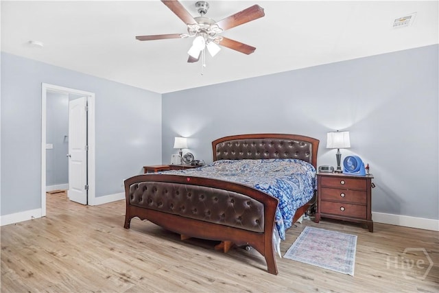 135 Verde Bnd, Savannah, GA 31419 - bedroom featuring baseboards, wood finished floors, and ceiling fan