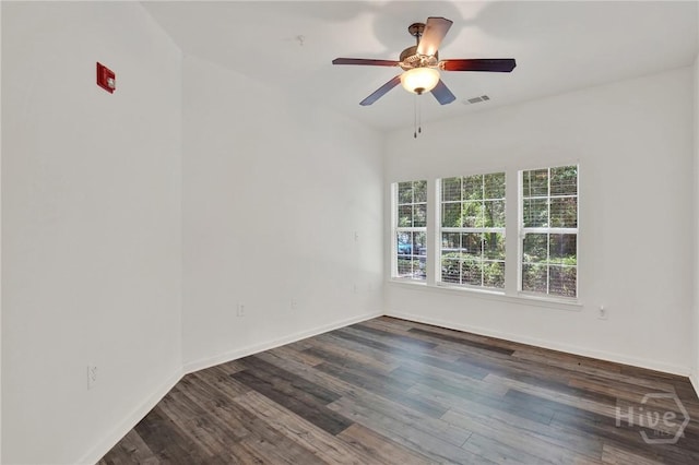 3311 Whitemarsh Way Unit 3311, Savannah, GA 31410 - spare room featuring wood finished floors, baseboards, and a ceiling fan