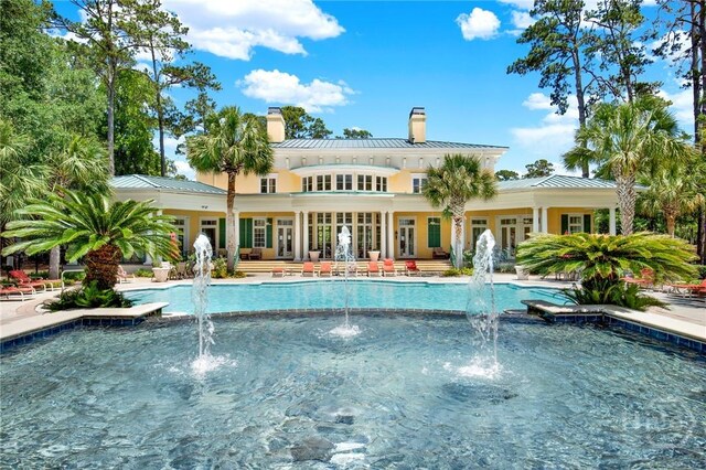 3311 Whitemarsh Way Unit 3311, Savannah, GA 31410 - swimming pool featuring french doors and a patio area