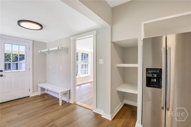 55 Saint Johns Ave, Savannah, GA 31404 - mudroom featuring wood finished floors and baseboards