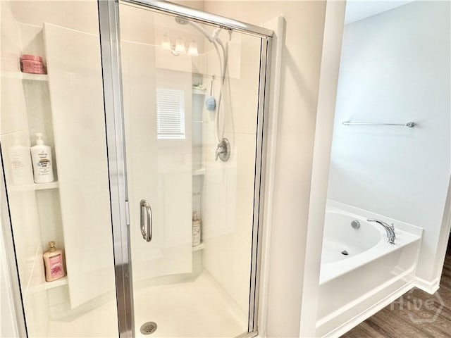 128 Melody Dr, Pooler, GA 31322 - full bathroom with a stall shower and a garden tub