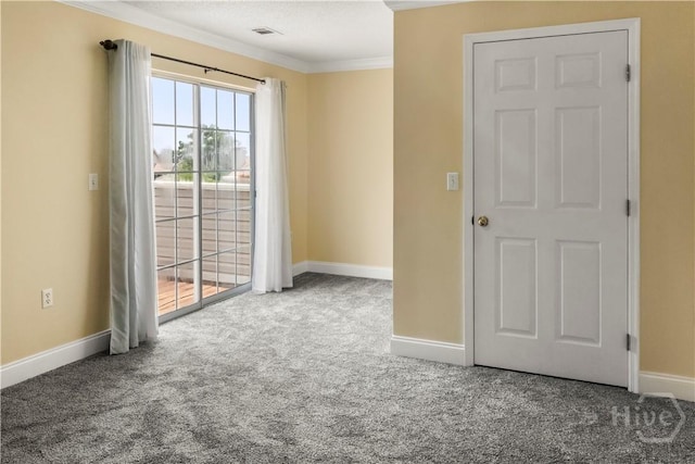 12300 Apache Ave Unit 507, Savannah, GA 31419 - empty room with carpet floors, ornamental molding, and baseboards