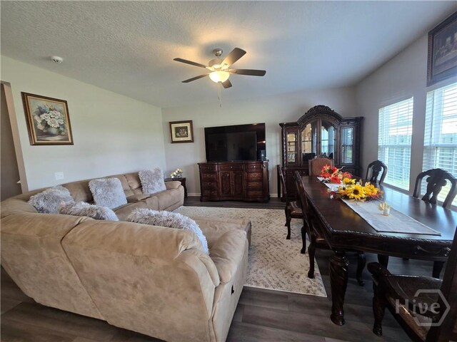 269 Brightleaf Cir, Hinesville, GA 31313 - living room with ceiling fan and wood finished floors