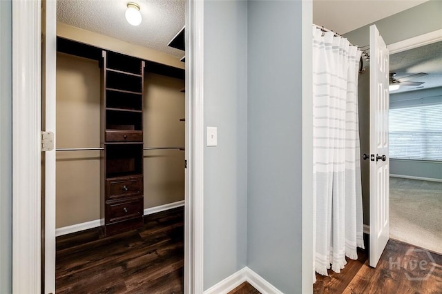 131 Warner Dr, Guyton, GA 31312 - spacious closet featuring a ceiling fan and wood finished floors