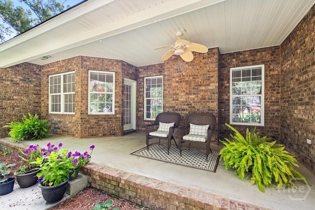 190 Sandpiper Dr, Midway, GA 31320 - view of patio / terrace featuring ceiling fan