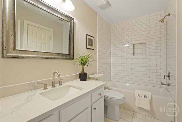 118 Woodline Dr, Savannah, GA 31410 - full bathroom featuring vanity, toilet, shower / washtub combination, and tile patterned flooring