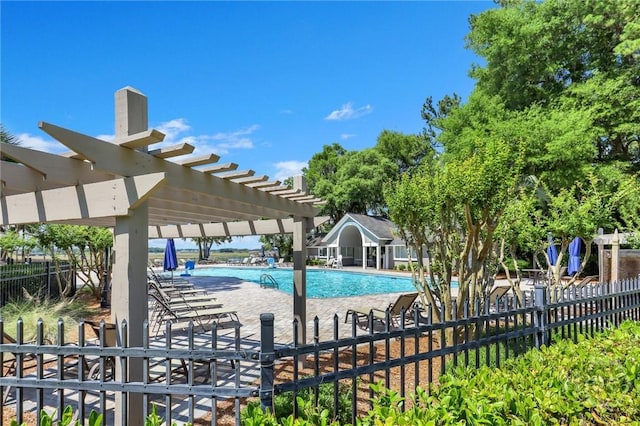 118 Woodline Dr, Savannah, GA 31410 - community pool with a pergola and a patio area