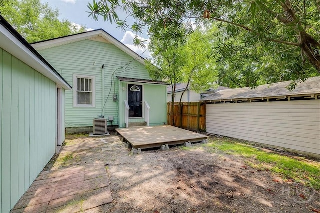 810 34th St, Savannah, GA 31401 - back of house featuring a deck and central air condition unit