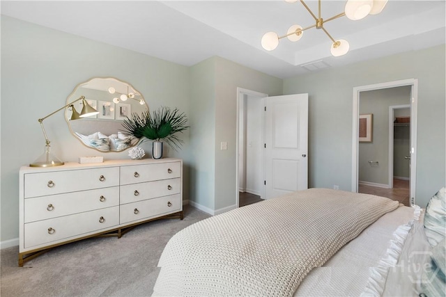 797 Blue Moon Xing, Pooler, GA 31322 - bedroom with a chandelier, baseboards, and carpet flooring