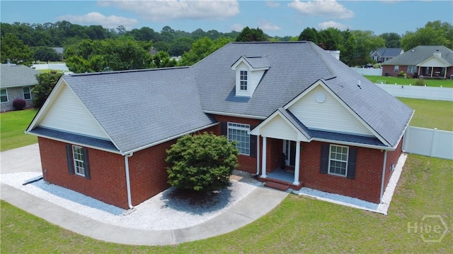 325 Flat Bush Dr, Guyton, GA 31312 - view of front of house with brick siding and covered porch