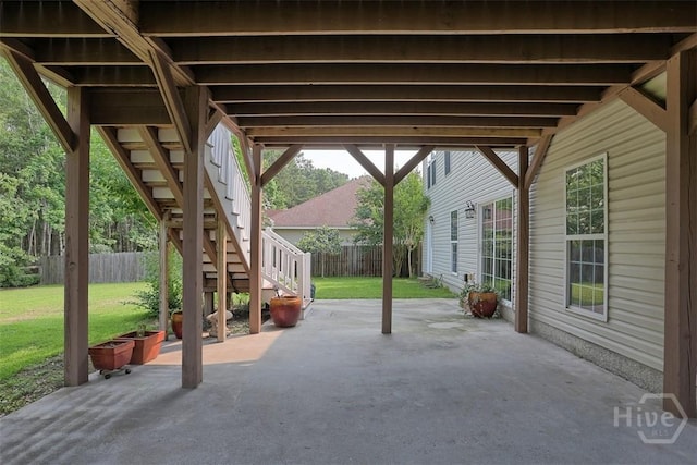 207 Pink Dogwood Ln, Pooler, GA 31322 - view of patio / terrace featuring stairway