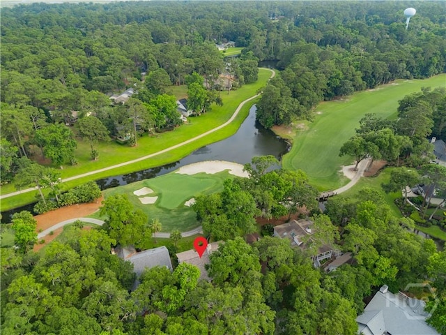 6 Schroeder Ct, Savannah, GA 31411 - aerial view of property and surrounding area featuring a nearby body of water and a local golf course