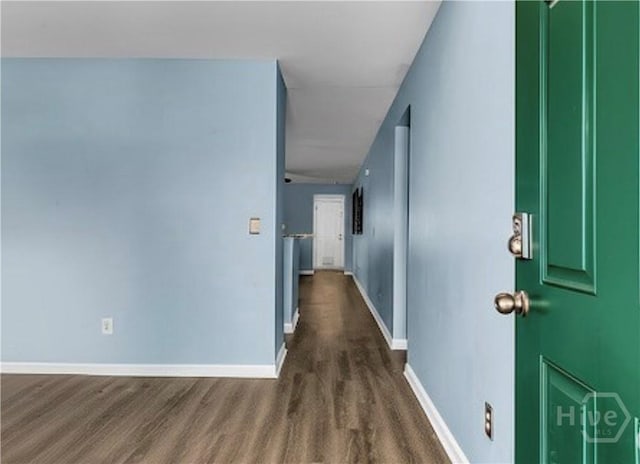 2 Timber Crest Ct, Savannah, GA 31407 - hall with dark wood-type flooring and baseboards