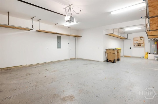 303 Waybridge Way, Richmond Hill, GA 31324 - garage with electric panel, water heater, and a garage door opener