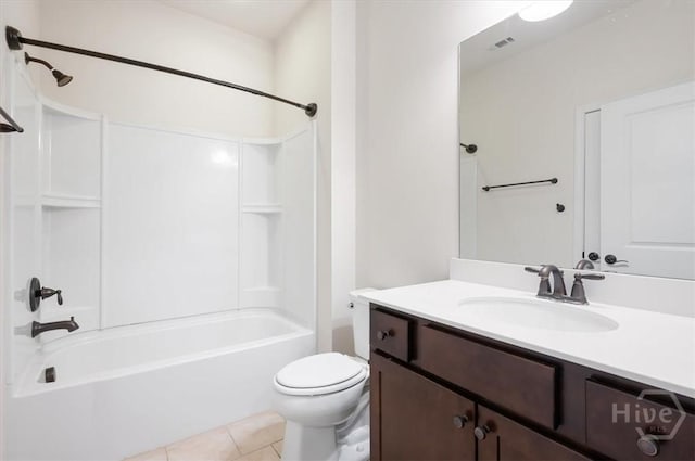 303 Waybridge Way, Richmond Hill, GA 31324 - full bathroom featuring vanity, toilet,  shower combination, and tile patterned flooring