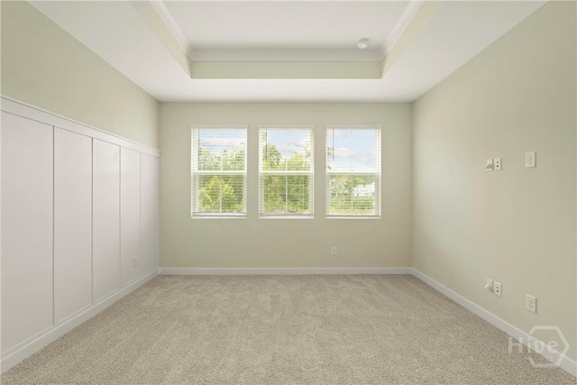 112 Mage St, Savannah, GA 31302 - unfurnished room featuring a tray ceiling, light colored carpet, and a smoke detector