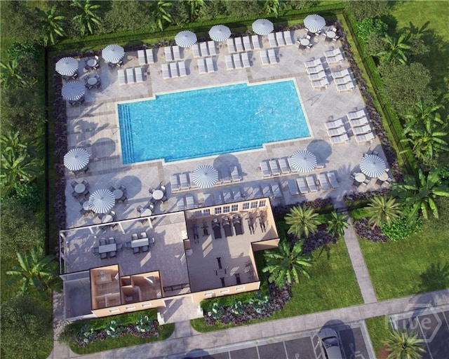 112 Mage St, Savannah, GA 31302 - drone / aerial view of a pool area