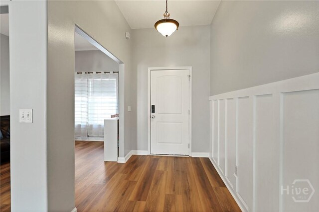 541 Deloach Rd NE, Ludowici, GA 31316 - foyer with dark wood-style flooring and baseboards