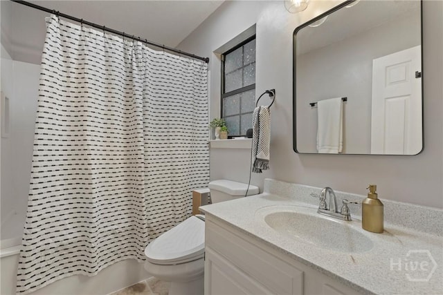 107 Rose Dhu Way, Savannah, GA 31419 - bathroom with vanity, toilet, and shower / bathtub combination with curtain