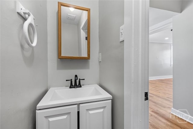 1825 Lloyd St, Savannah, GA 31405 - bathroom featuring vanity and wood finished floors