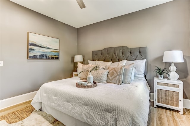 1001 Maupas Ave, Savannah, GA 31401 - bedroom with wood finished floors, baseboards, and ceiling fan