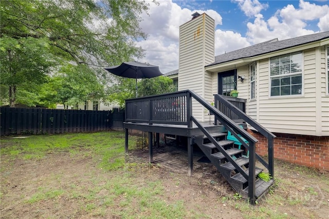 19 S Lake Dr, Savannah, GA 31410 - back of property with a chimney and a deck