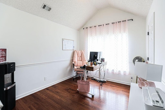 111 Runner Rd, Savannah, GA 31410 - office space with vaulted ceiling, healthy amount of natural light, wood finished floors, baseboards, and a textured ceiling